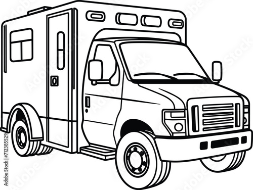 Ambulance coloring page