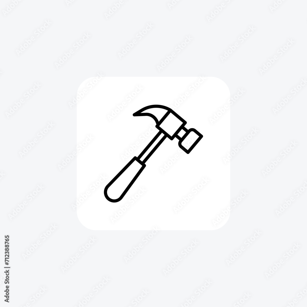 Hammer black outline icon , vector, pixel perfect, illustrator file Hammer black outline icon , vector, pixel perfect, illustrator file