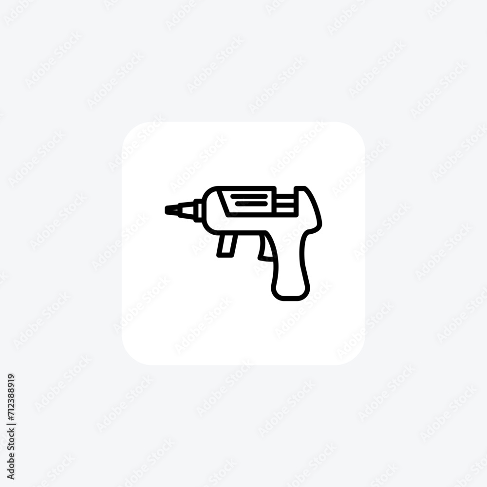 Glue Gun black outline icon , vector, pixel perfect, illustrator file Glue Gun black outline icon , vector, pixel perfect, illustrator file