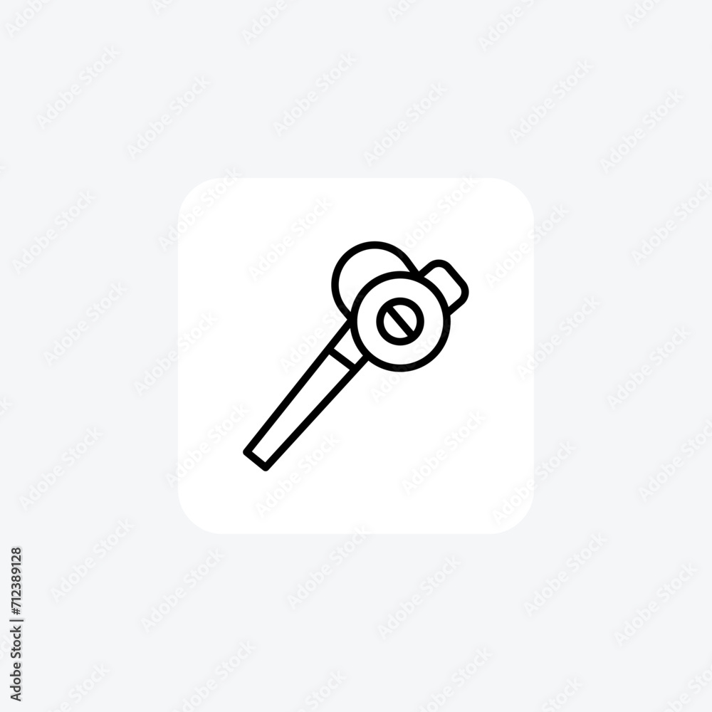 Leaf Blower black outline icon , vector, pixel perfect, illustrator file