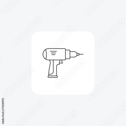 Sander grey thin line icon , vector, pixel perfect, illustrator file
