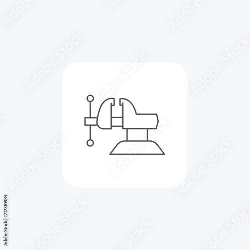 Vice grey thin line icon , vector, pixel perfect, illustrator file © Blinix Solutions