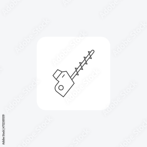 Hedge Trimmer grey thin line icon , vector, pixel perfect, illustrator file
