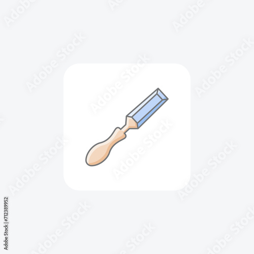Chisel awesome lineal color icon , vector, pixel perfect, illustrator file