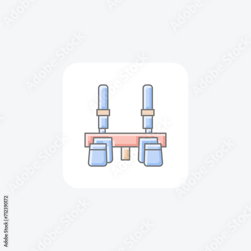 Respirator Mask awesome lineal color icon , vector, pixel perfect, illustrator file