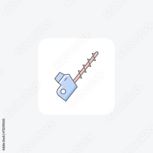 Hedge Trimmer awesome lineal color icon , vector, pixel perfect, illustrator file