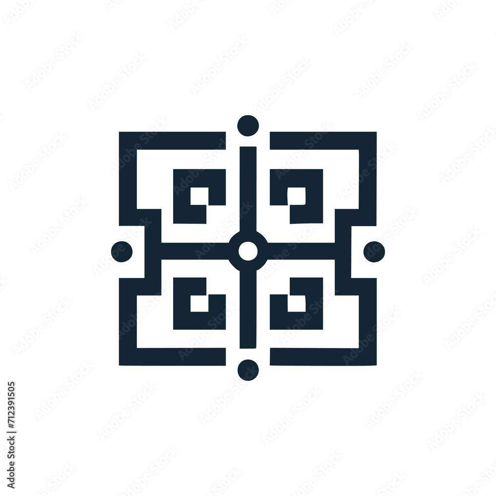 square connection logo vector illustration template design square connection logo vector illustration template design