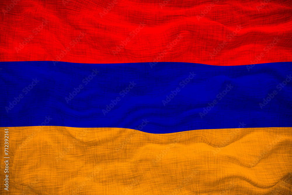 Naklejka premium National Flag of Armenia. Background with flag of Armenia.
