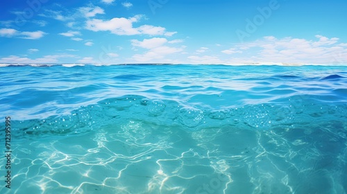 sea aqua ocean background illustration waves blue, marine beach, tropical paradise sea aqua ocean background © vectorwin