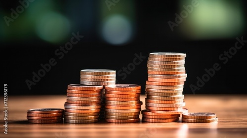 Money coins stack