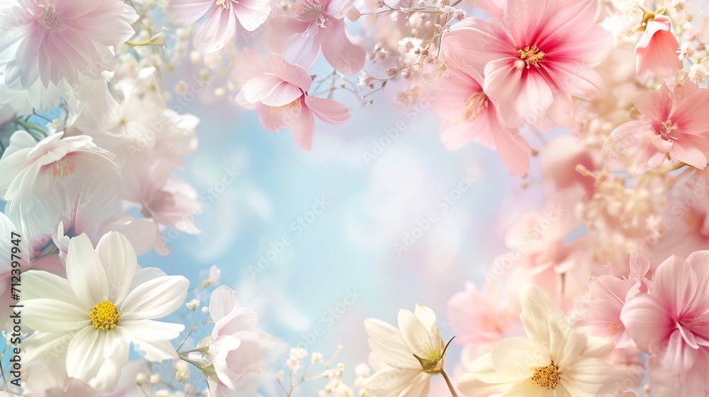 Mother's Day Pastel Floral Heart Background
Mother's Day Pastel Floral Heart Background