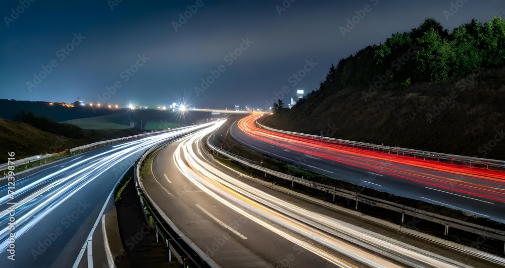 Obraz premium highway at night