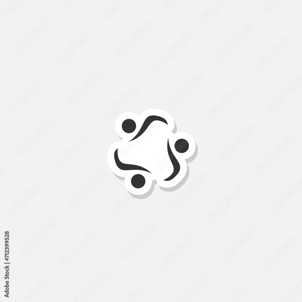 Social logo sticker isolated on gray background Social logo sticker isolated on gray background