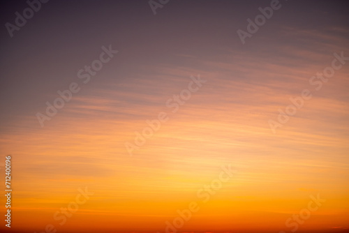 Beautiful , luxury soft gradient orange gold clouds and sunlight on the blue sky perfect for the background, take in everning,Twilight, Large size, high definition landscape photo