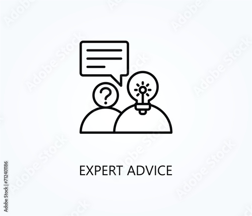 Expert Advice vector icon. Simple element illustration sign symbol EPS