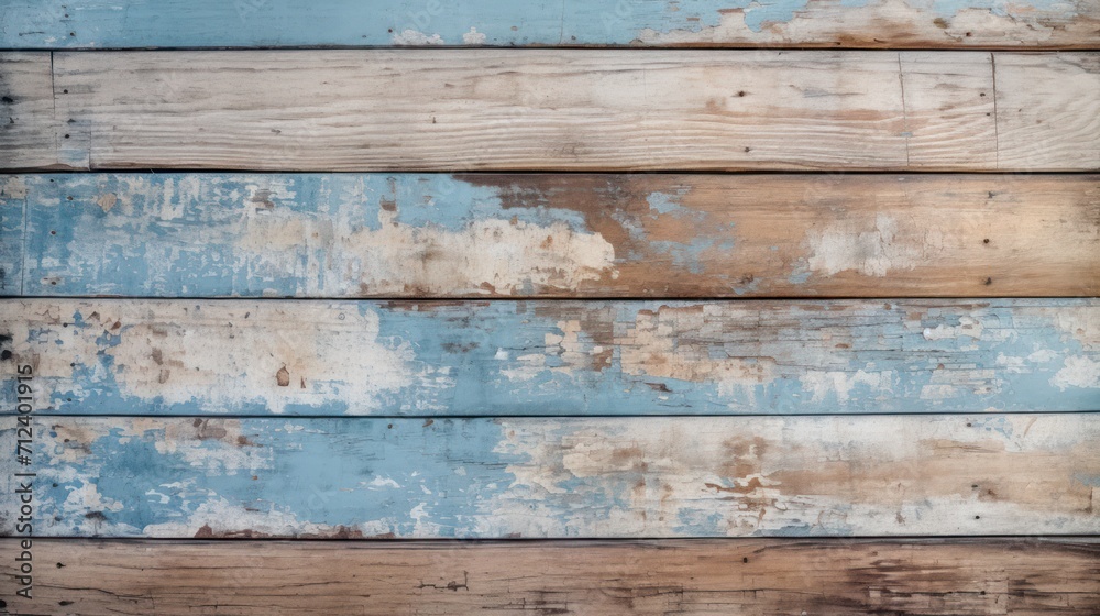 Weathered wooden texture with peeling blue paint Weathered wooden texture with peeling blue paint