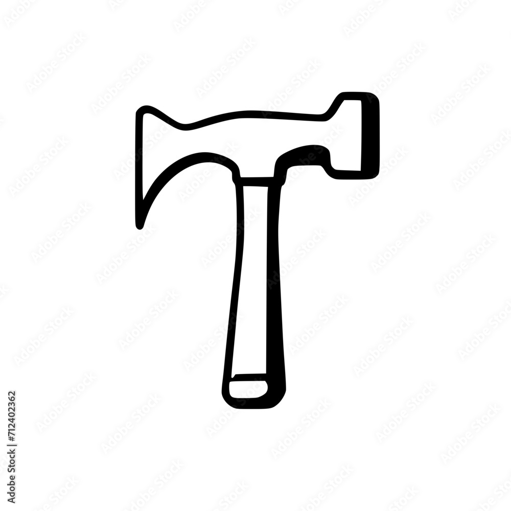Hammer SVG Black and White Illustration Art Generative AI. Hammer SVG Black and White Illustration Art Generative AI.