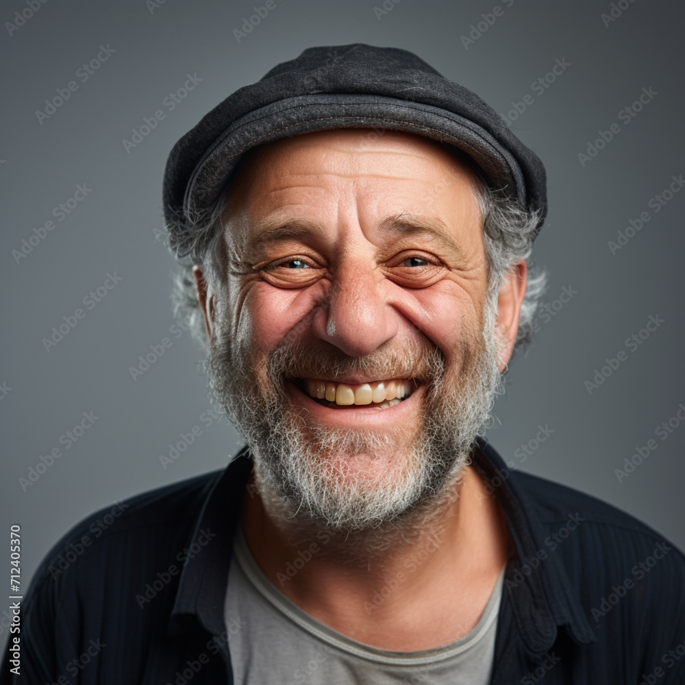 Portrait Happy Smile Man under photo studio light Portrait Happy Smile Man under photo studio light