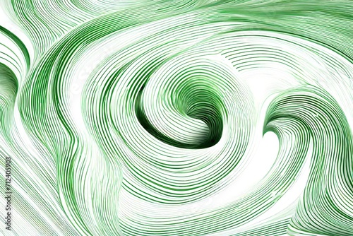 green curving lines  on white background