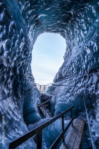 View from an ice cave photo