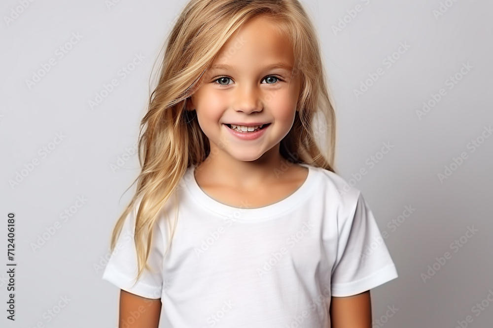 Woman in White Tshirt Mockup created with Generative AI Woman in White Tshirt Mockup created with Generative AI