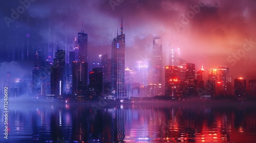 Cityscape with lights
