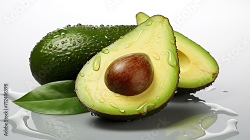 avocado on a table , generate ai