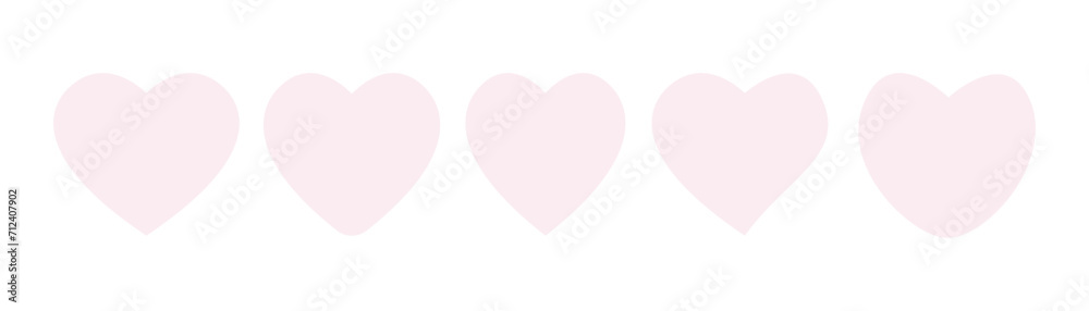 Love heart flat icon symbol set. Collection icon valentines day mothers day vector illustration design