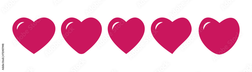 Love heart flat icon symbol set. Collection icon valentines day mothers day vector illustration design Love heart flat icon symbol set. Collection icon valentines day mothers day vector illustration design