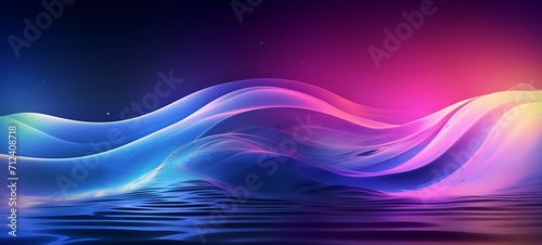 Neon Waves Background