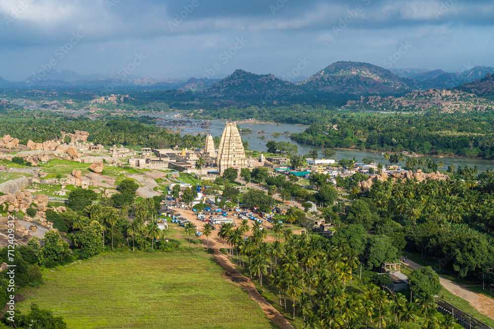 UNESCO world historical heritage site in Hampi, Karnataka, India.