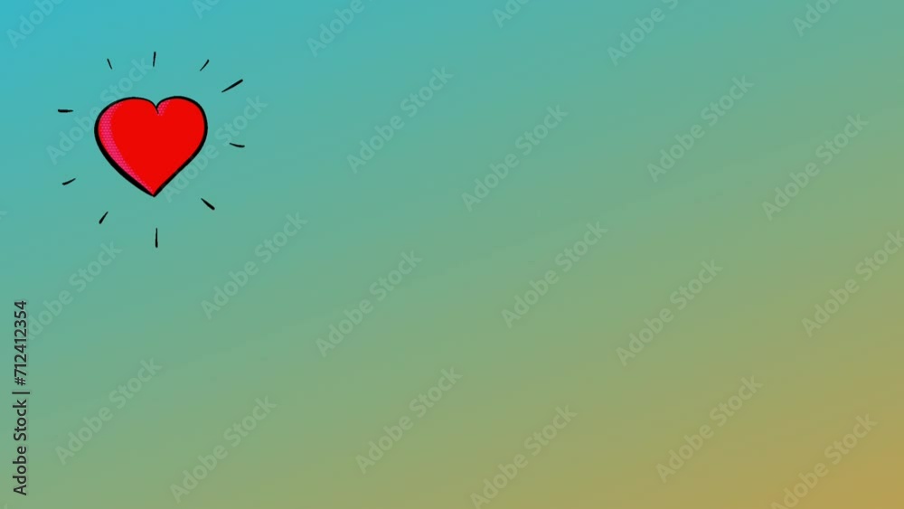 Cute heart animation cartoon with sparkles Cute heart animation cartoon with sparkles