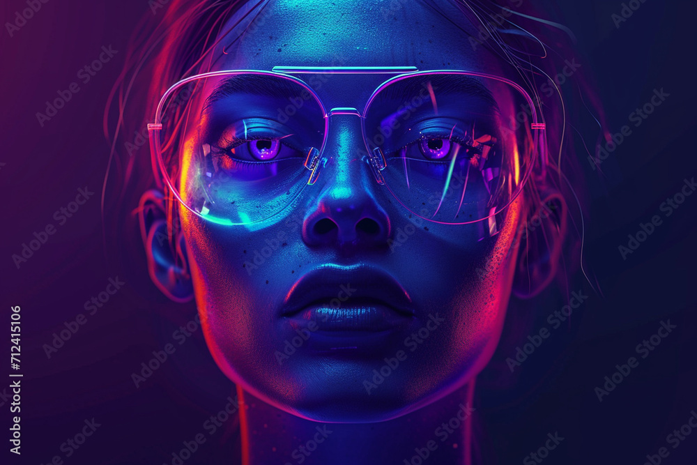 Human portrait game background style 3d stylish illustration Human portrait game background style 3d stylish illustration