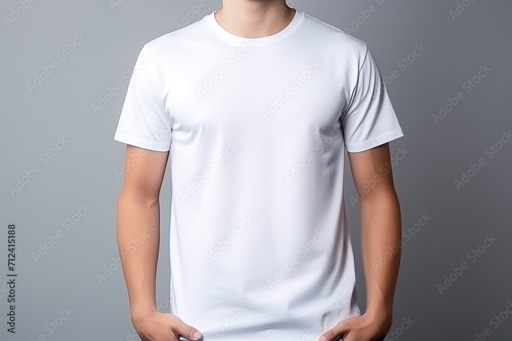 Woman in White Tshirt Mockup created with Generative AI Woman in White Tshirt Mockup created with Generative AI
