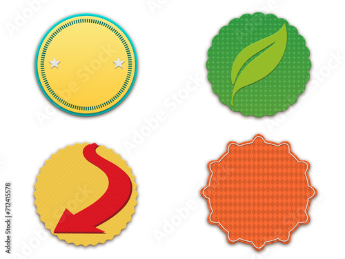 Selection of Swanky Badges, Premium Logo Patches, and Classy Shop Labels (ID: 712415578)