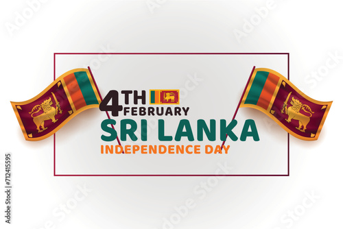 Vector realistic sri lanka independence day background photo