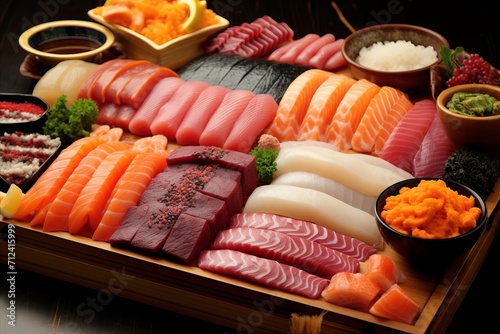 Fresh and Flavorful Raw Fish Selection for Exquisite Homemade Sushi Masterpieces