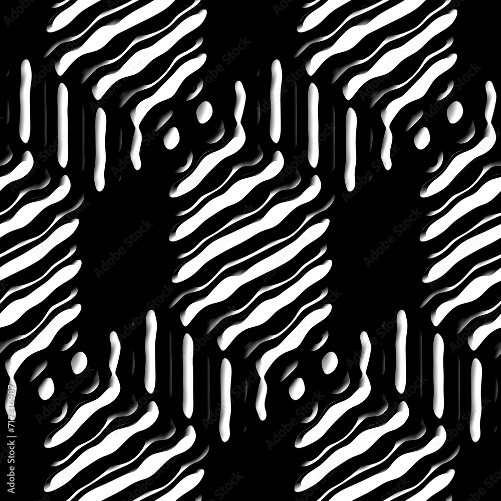 Fototapeta premium Abstract Seamless pattern. 3D Embossed background. 8K high resolution.