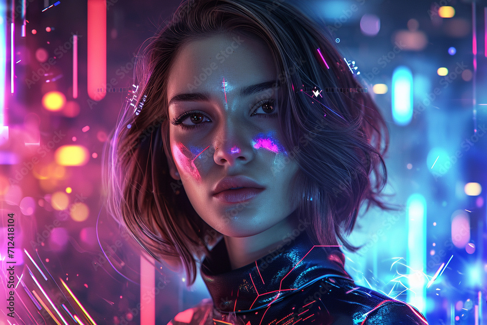 Human portrait game background style 3d stylish illustration Human portrait game background style 3d stylish illustration