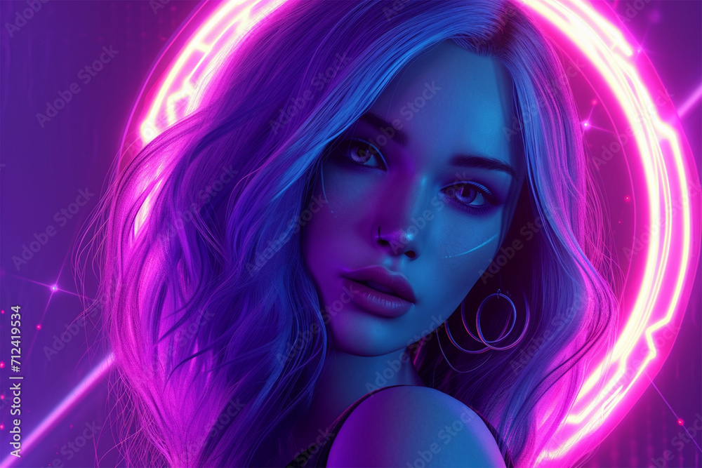Human portrait game background style 3d stylish illustration Human portrait game background style 3d stylish illustration