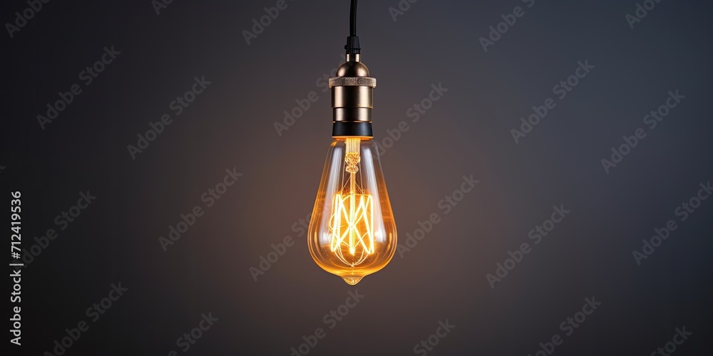 Fototapeta premium Contemporary pendant with old-fashioned bulb.