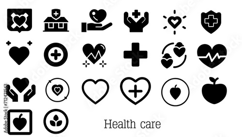 Health care set of icons
