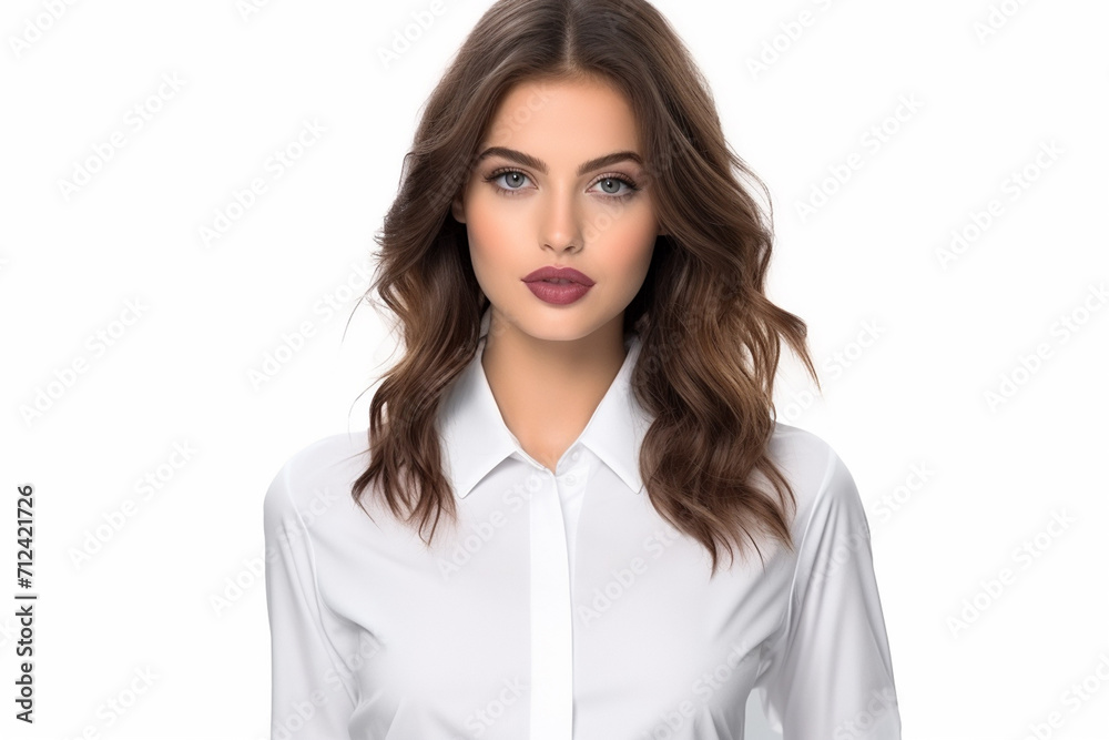 Woman in White Tshirt Mockup created with Generative AI Woman in White Tshirt Mockup created with Generative AI