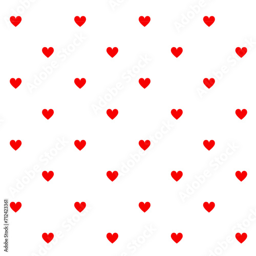 Valentine's Day background, red heart seamless pattern