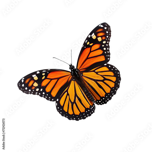 monarch butterfly isolated on transparent background. photo