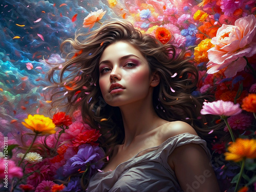 Swirl of flowers