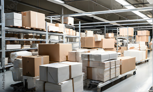warehouse. goods packaged in the distributor's office