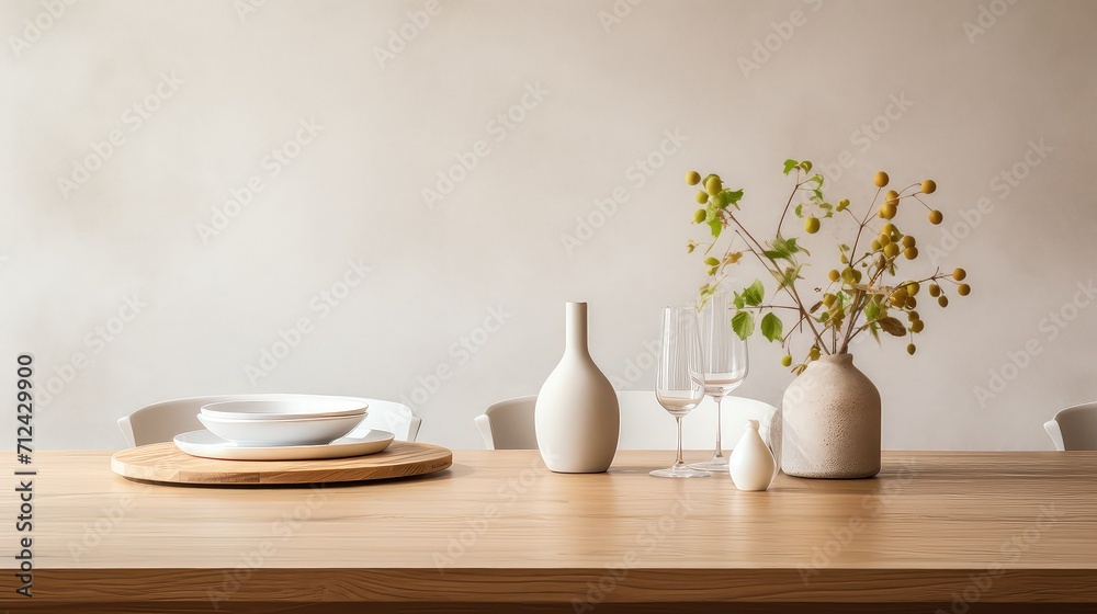 decor table home background illustration interior design, style vintage, minimalist rustic decor table home background