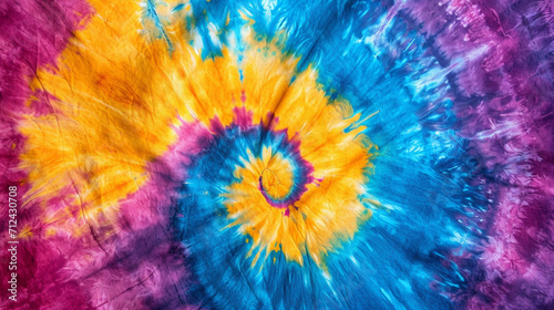 A psychedelic splash of colors, where indigo and bright yellow twist and turn in a groovy, 1960s tie-dye fashion, abstract background