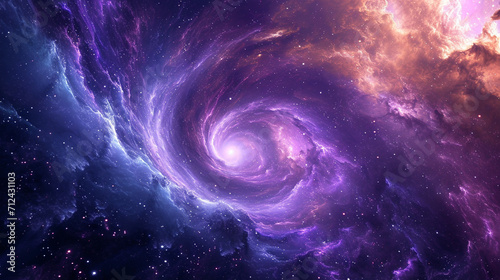 A tranquil yet deep cosmic splash, where navy and violet blend with specks of white, reminiscent of a distant galaxy's spiral arms, abstract background